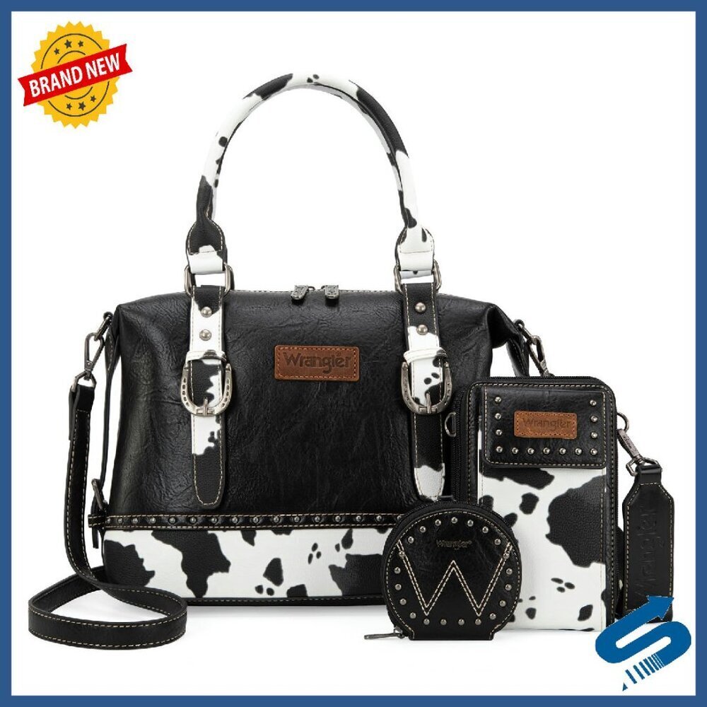 Top-Handle Satchel Bag Set with Phone Purse & Coin Purse